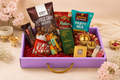 Chocolate & Snacks Gift Hamper with Roli Chawal and Handcrafted Thali