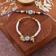 Thumbnail for Blue Charm Bhaiya Bhabhi Rakhi Set zoom
