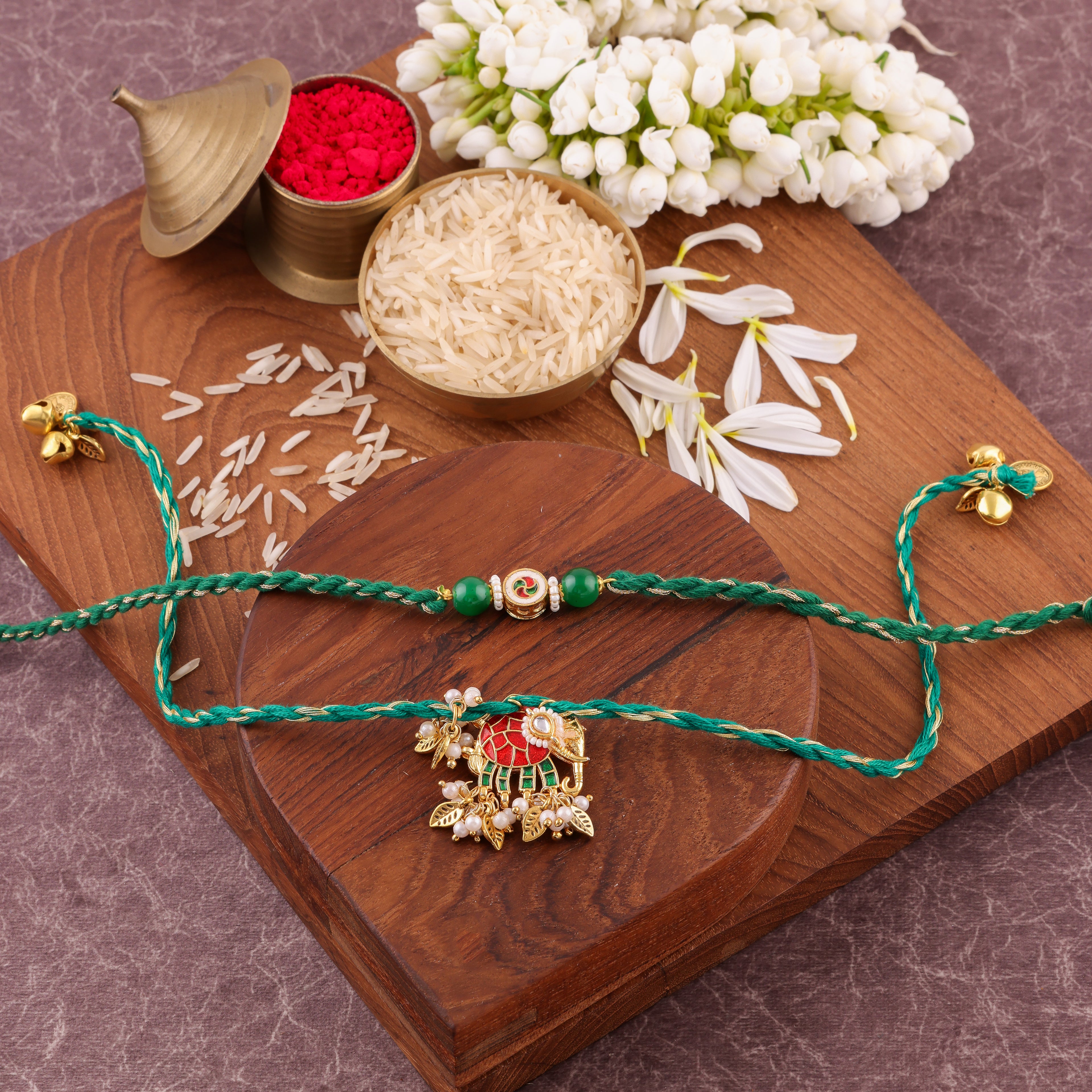 Hathi Charm Bhai Bhabhi Rakhi Set