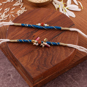Thumbnail for Devine Rudraksha Bhai Bhabhi Rakhi Set zoom