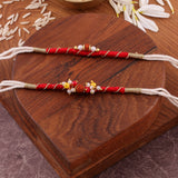 Devine Rudraksha Bhai Bhabhi Rakhi Set zoom