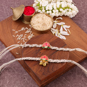 Thumbnail for White Shubh Kamal Bhaiya Bhabhi Rakhi Set - White