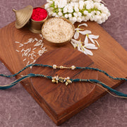 Thumbnail for Rama Braided Charm Bhaiya Bhabhi Rakhi Set - Rama