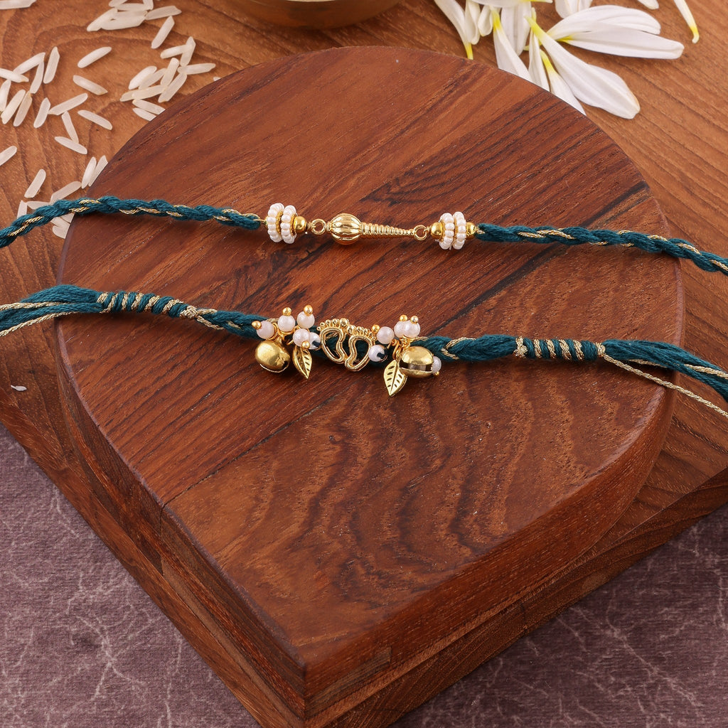 Hanuman Braided Charm Bhaiya Bhabhi Rakhi Set zoom