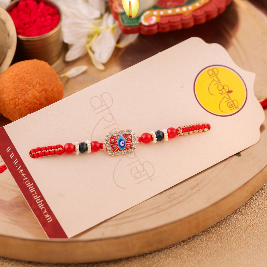 Red Evil Eye Rakhi zoom