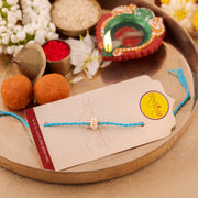 Thumbnail for SkyBlue Beaded Charm Rakhi - SkyBlue