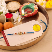 Thumbnail for Orange Beaded Charm Rakhi - Blue