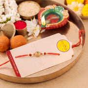 Thumbnail for Orange Beaded Charm Rakhi - Orange