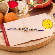 Thumbnail for Blue Ganesha Moti Rakhi for Bhai zoom