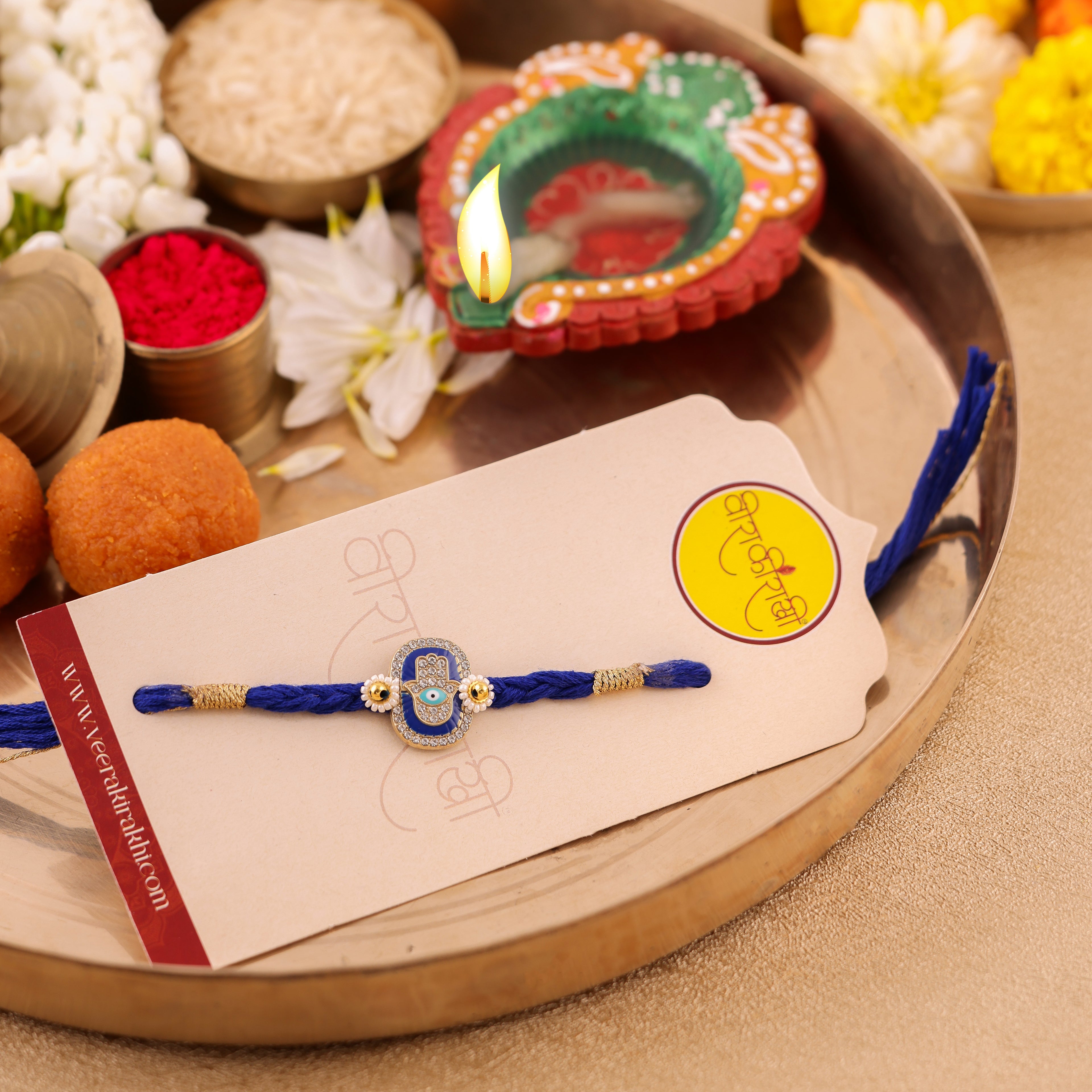Blue Evil Eye Rakhi - Blue