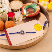 Thumbnail for Yellow Evil Eye Rakhi - Blue