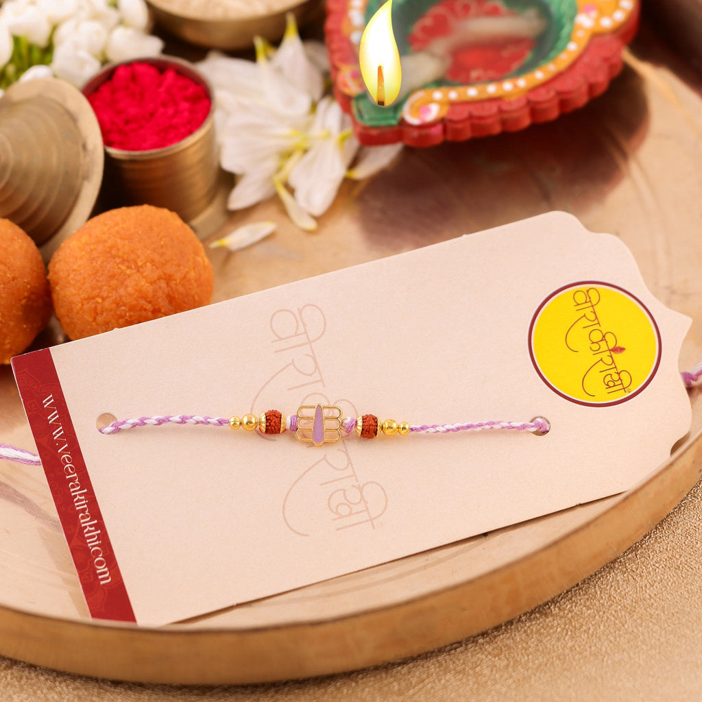 Shiva Rudraksha Beaded Charm Rakhi zoom