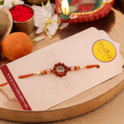 Thumbnail for Red Beaded Charm Rakhi zoom