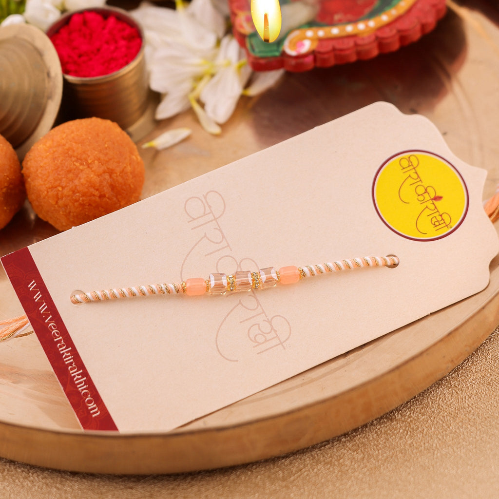 Vibrant Resham Thread Rakhi with Beadwork zoom