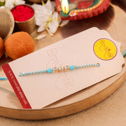Thumbnail for Vibrant Resham Thread Rakhi with Beadwork zoom