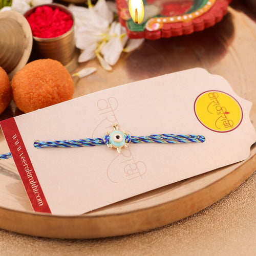 Blue Evil Eye Rakhi zoom