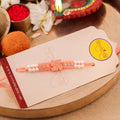 Orange Beaded Charm Rakhi zoom