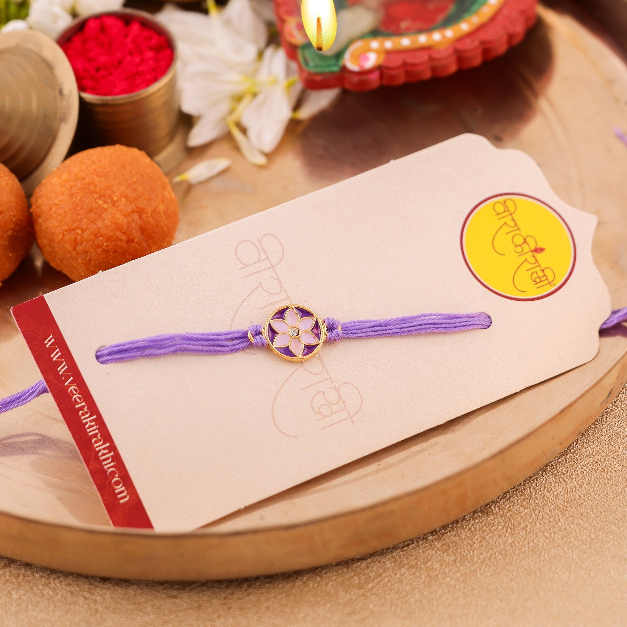 Dharmachakra Premium Handcrafted Charm Rakhi zoom