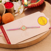 Thumbnail for Dharmachakra Premium Handcrafted Charm Rakhi zoom
