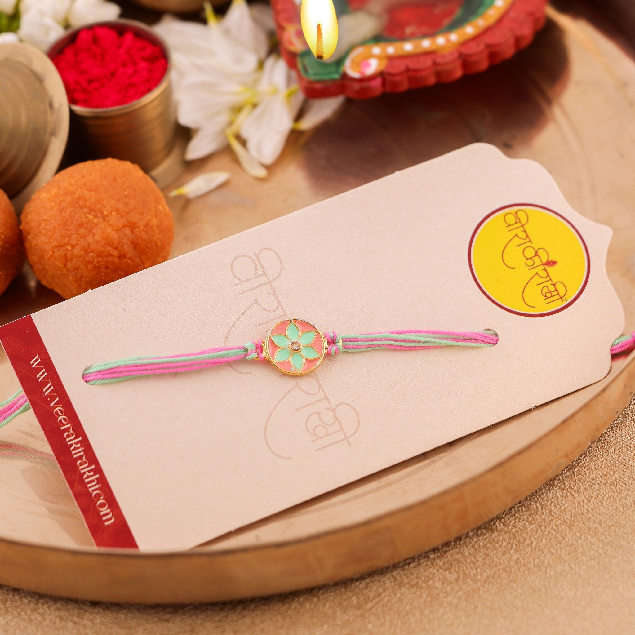 Dharmachakra Premium Handcrafted Charm Rakhi zoom