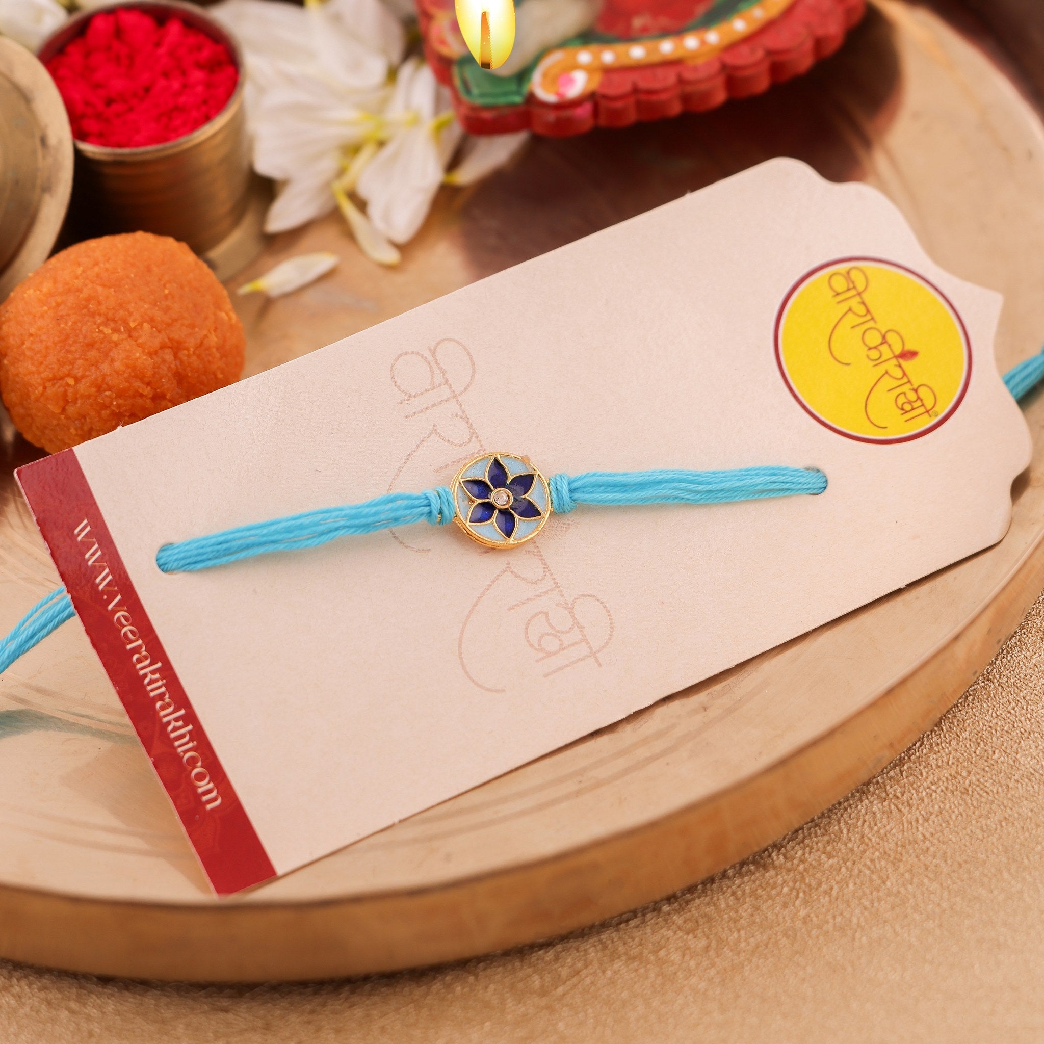 Dharmachakra Premium Handcrafted Charm Rakhi zoom