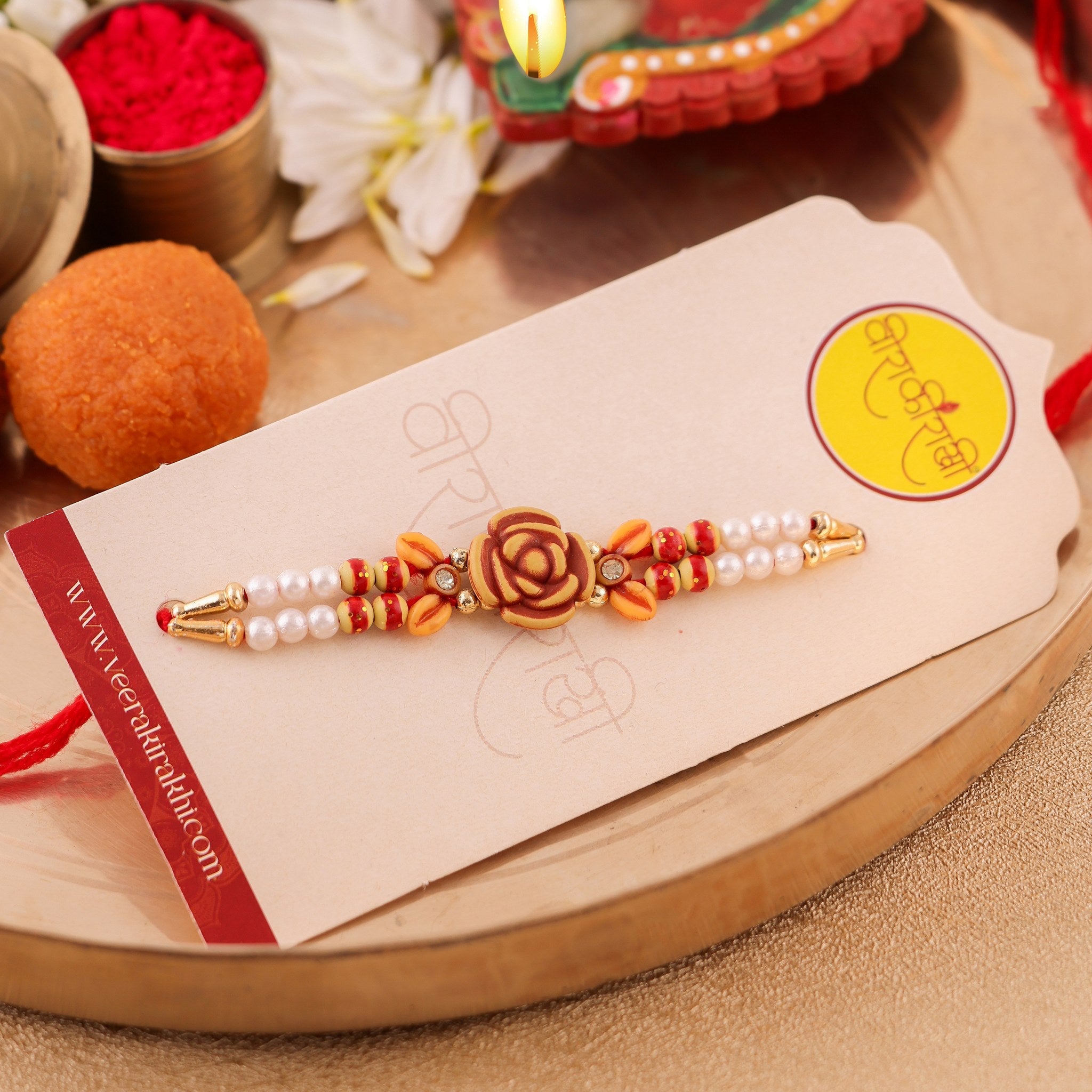 Floral Charm Rakhi 2 zoom