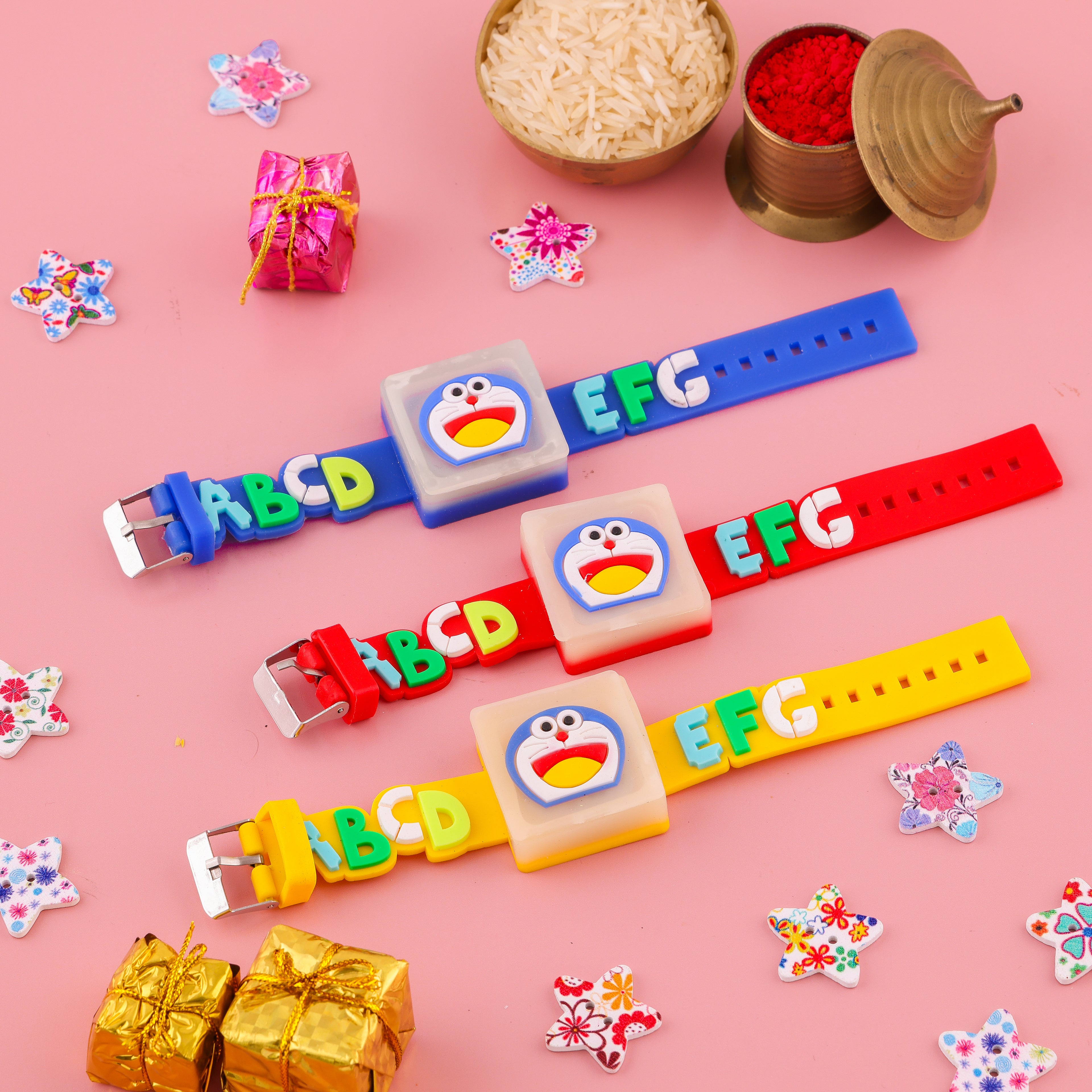 Doraemon Band Rakhi Set
