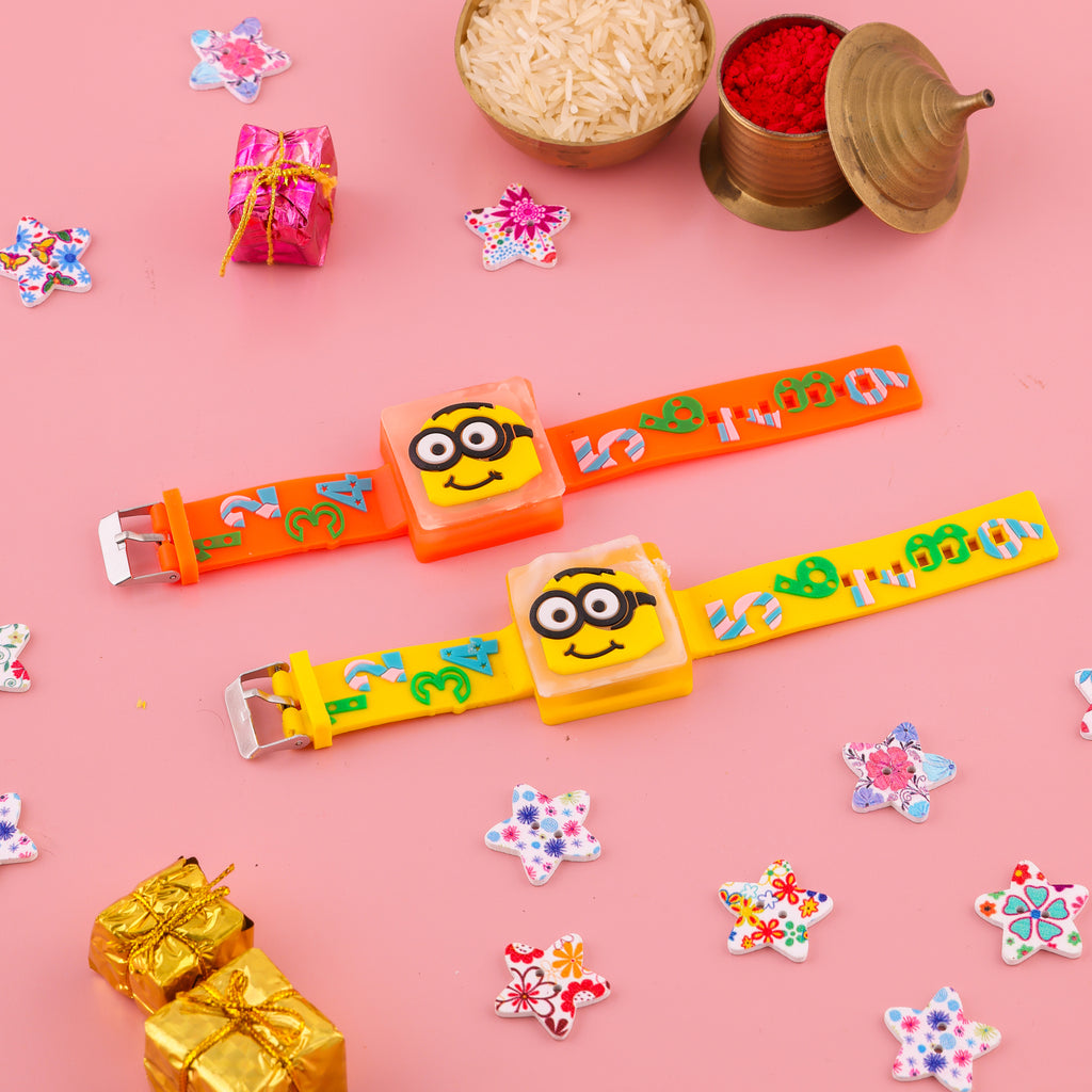Minion Band Rakhi Set
