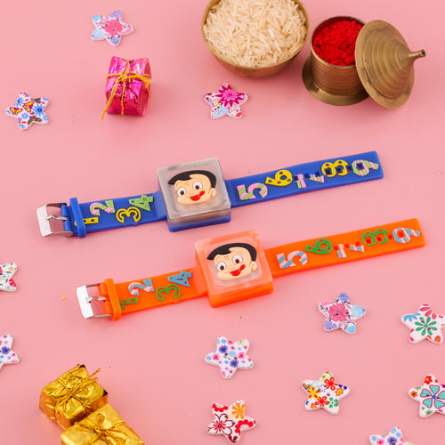 Cartoon Character Band Rakhi Set