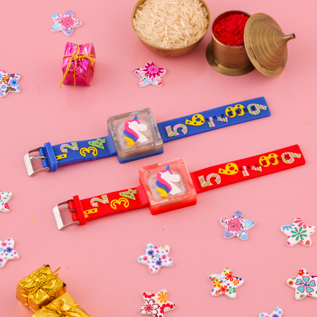 Unicorn Band Rakhi Set
