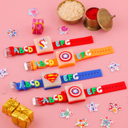 Thumbnail for Superman & Alphabet Band Rakhi Set
