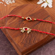 Thumbnail for Meenakari Charm Bhai Bhabhi Rakhi Set zoom