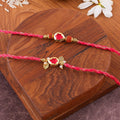 Meenakari Charm Bhai Bhabhi Rakhi Set zoom