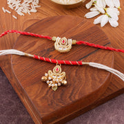 Thumbnail for Meenakari Jhumka Charm Bhai Bhabhi Rakhi Set zoom