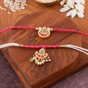 Thumbnail for Meenakari Jhumka Charm Bhai Bhabhi Rakhi Set zoom