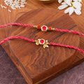 Delicate Meenakari Bhai Bhabhi Rakhi Set zoom