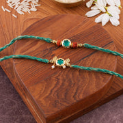 Thumbnail for Delicate Meenakari Bhai Bhabhi Rakhi Set zoom