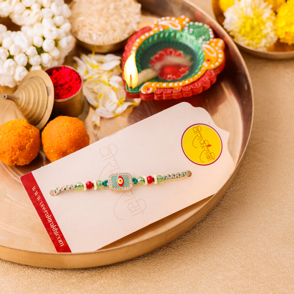 Red Evil Eye Rakhi