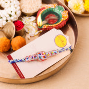 Thumbnail for Handwoven Multicolour Band Rakhi for Bhai - Blue