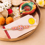 Thumbnail for Handwoven Multicolour Band Rakhi for Bhai - Multicolour