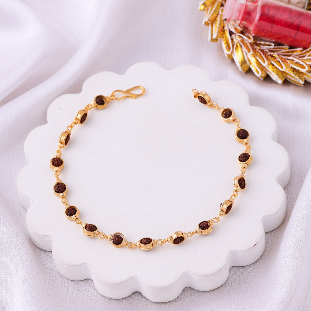 Fine Rudraksha Bead Bracelet Rakhi zoom