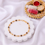 Thumbnail for Rudraksha & Black Bead Bracelet Rakhi for Bhai