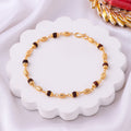 Rudraksha and Black Bead Bracelet Rakhi zoom