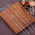 Pastel Heart Charm Bhai Bhabhi Couple Rakhi Set