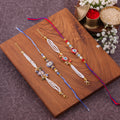 Evil Eye Pearl Lumba Bhai Bhabhi Couple Rakhi Set