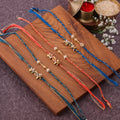 Pearl Cluster Twist Bhai Bhabhi Couple Rakhi Set