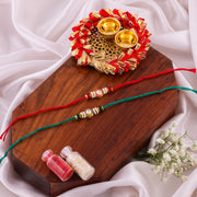 Thumbnail for Kundan Rakhi Combo - Pack of 2