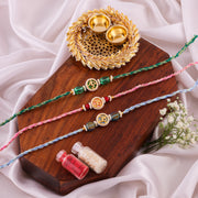 Thumbnail for Om Beaded Rakhi Combo - Pack of 3