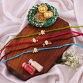 Pearl Cluster Rakhi Combo - Pack of 4